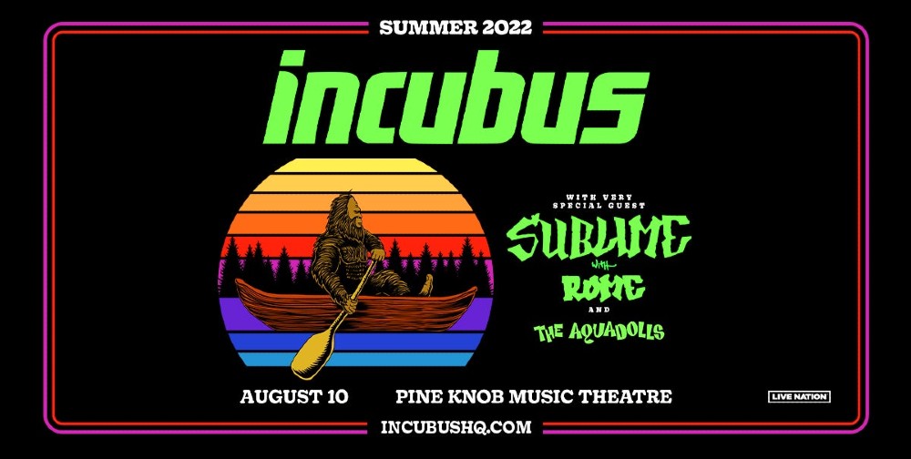 Incubus and Sublime with Rome Coming to Pine Knob in August