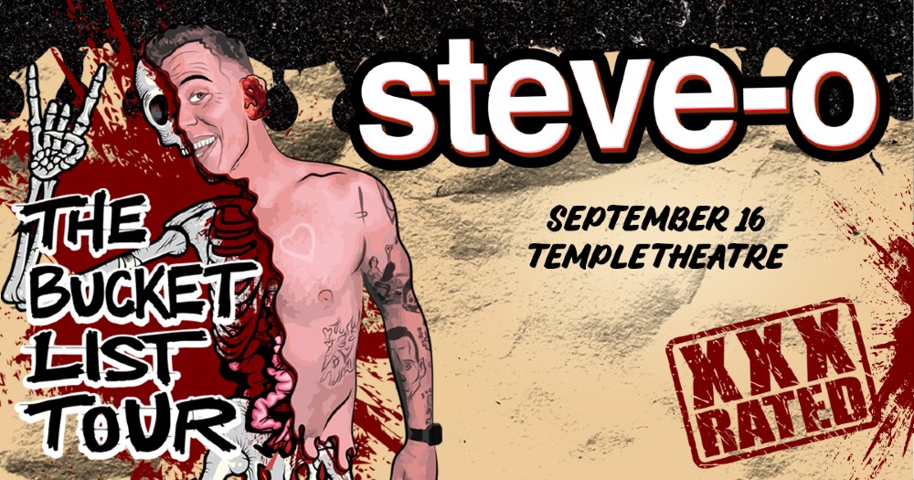 Steve-O Bringing The Bucket List Tour to Saginaw’s Temple Theatre