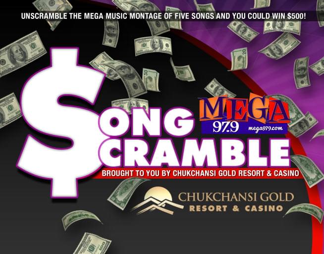 Play the Mega Song Scramble and you could win $500 Contest Rules