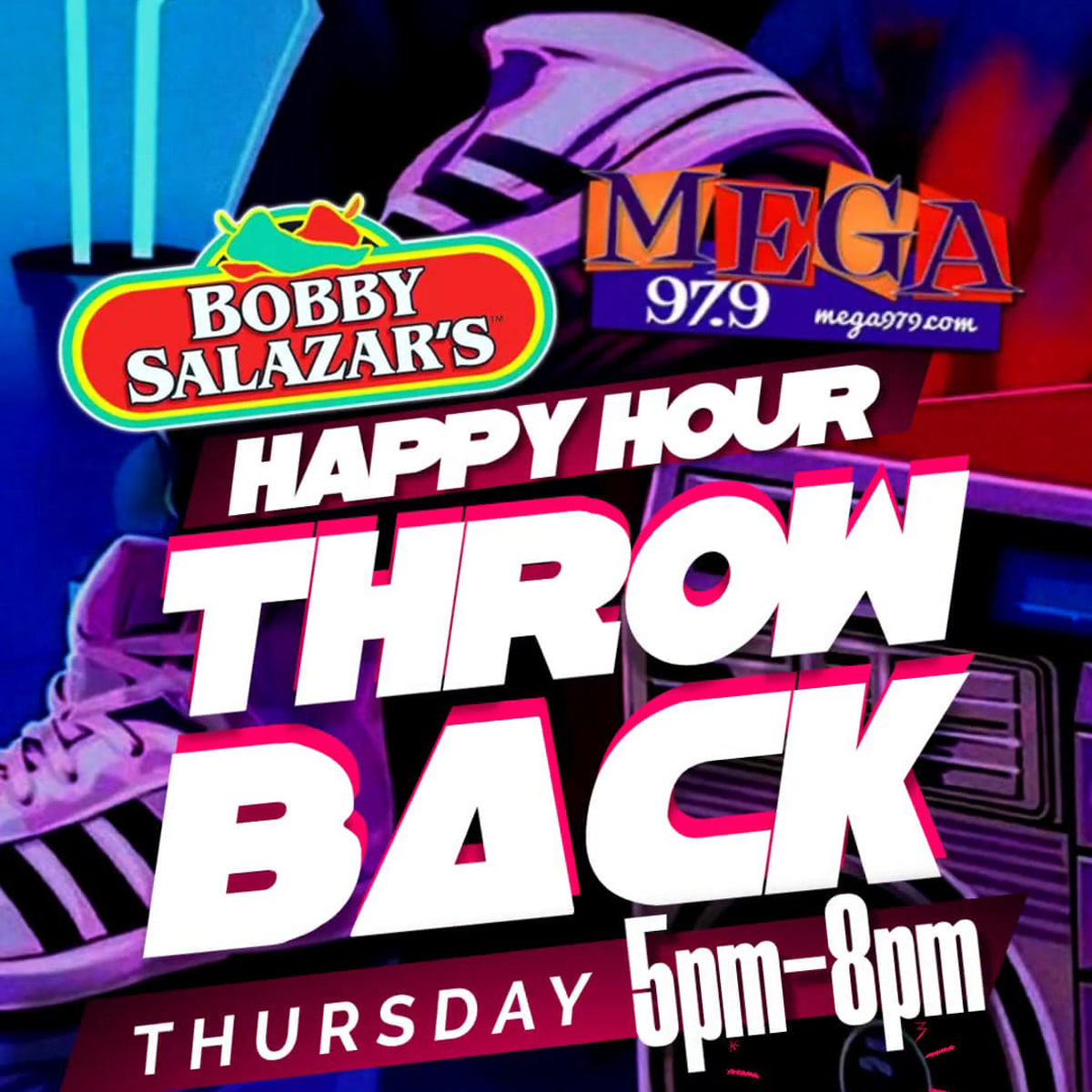 Happy Hour Throwback at Bobby Salazar’s – Thursdays