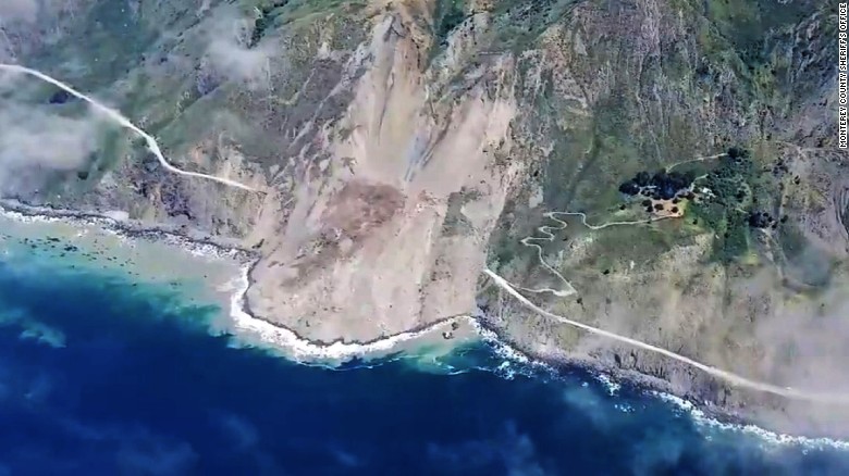 Portion of PCH Remains Buried After Landslide Near Big Sur