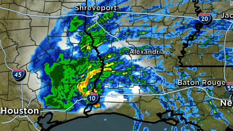 Harvey Lands in Louisiana