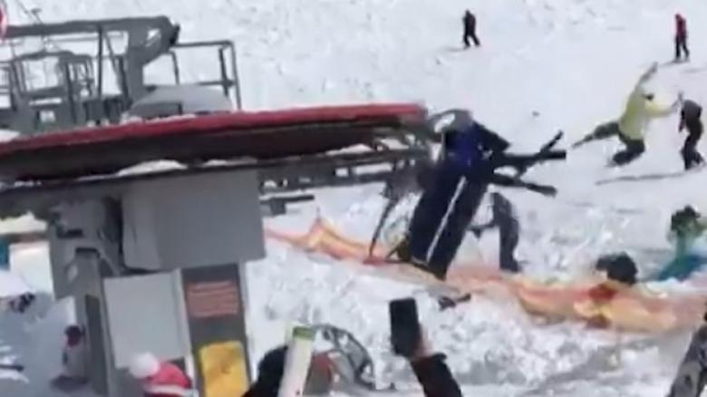 WATCH: Nightmare on the Slopes, Broken lift sends people flying