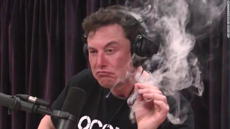 Musk Smokes Pot, Tesla Stock Falls