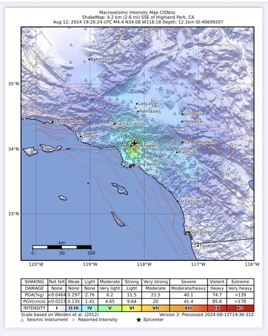 4.4 Earthquake Strikes Los Angeles Area, USGS Says