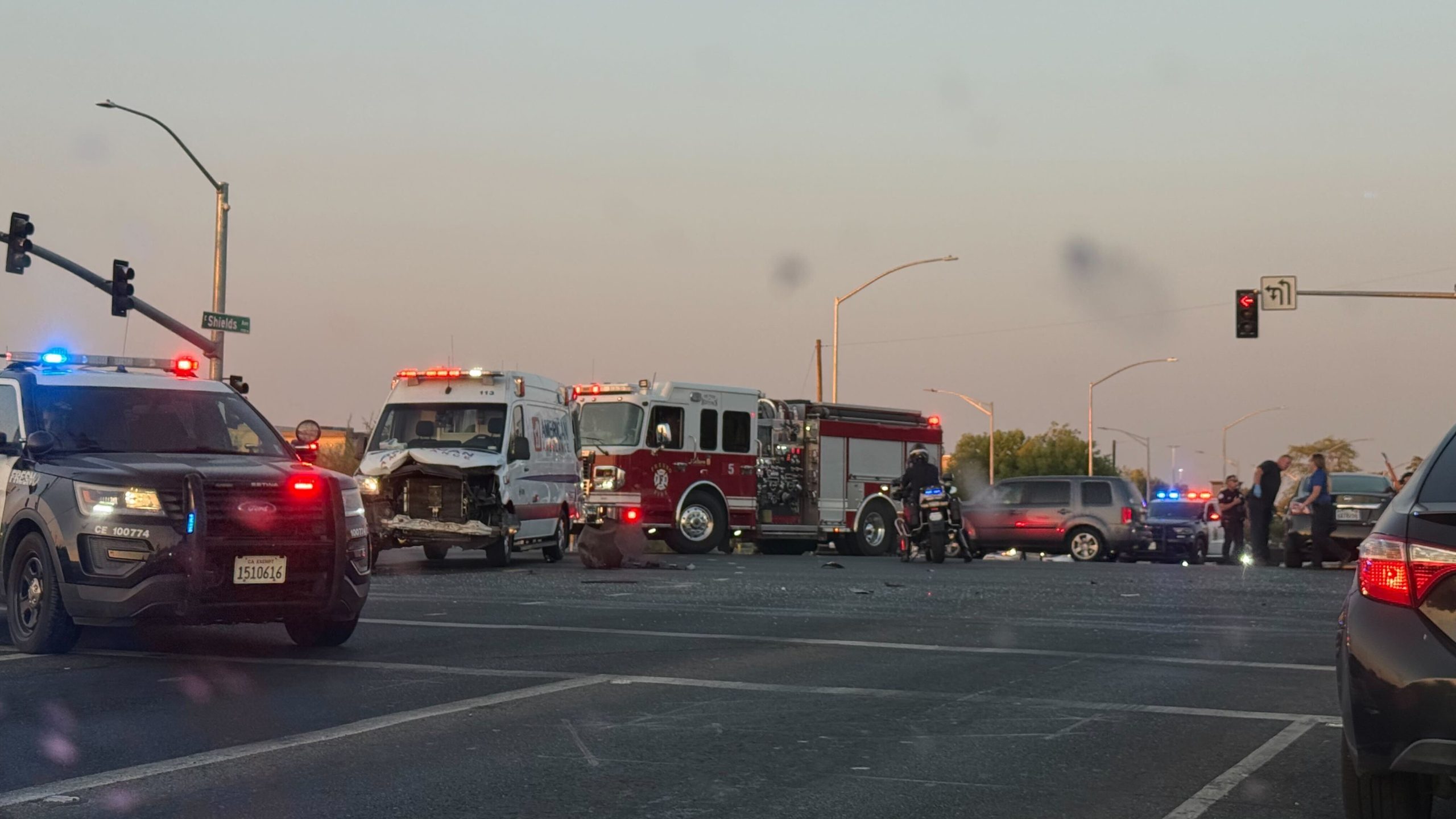 Woman injured following crash involving American Ambulance unit, police say 