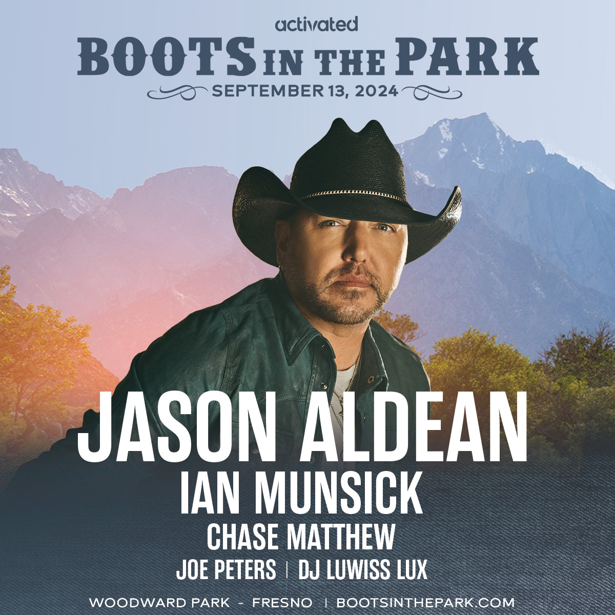 Boots In the Park Featuring Jason Aldean- September 13