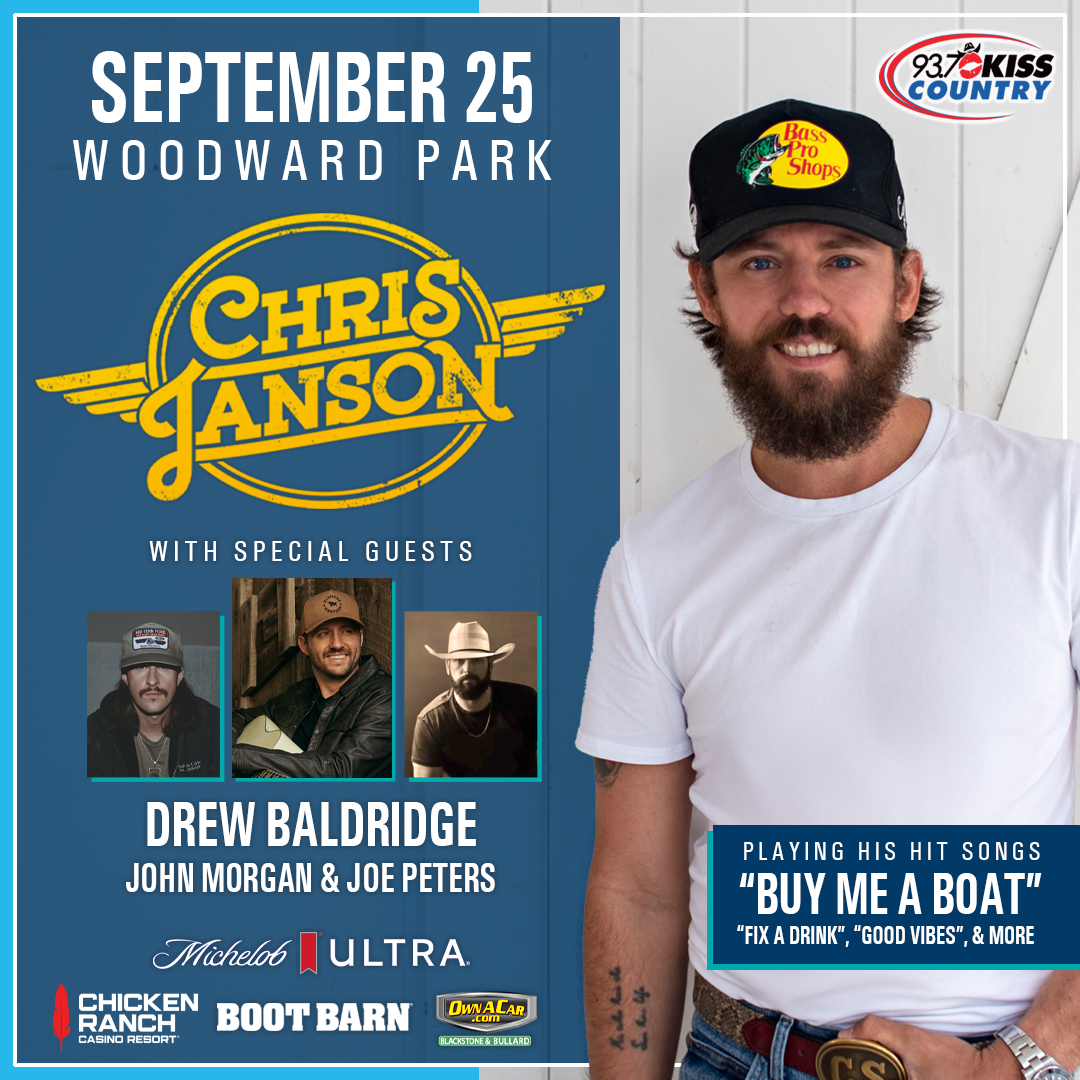Chris Janson presented by 93.7 Kiss Country – September 25