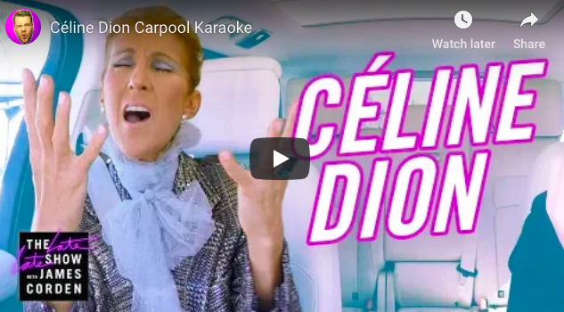 WATCH: Céline Dion Carpool Karaoke