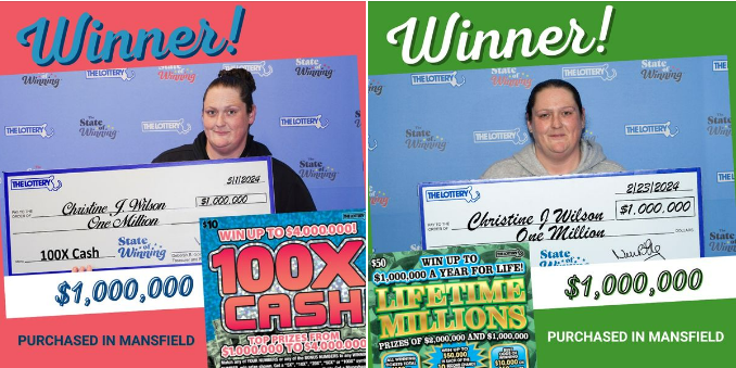 Massachusetts woman wins $1 million lottery twice in 10 weeks