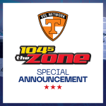 Cumulus Media’s 104.5 The Zone Renews Multi-Year Broadcast Partnership with the University of Tennessee Volunteers
