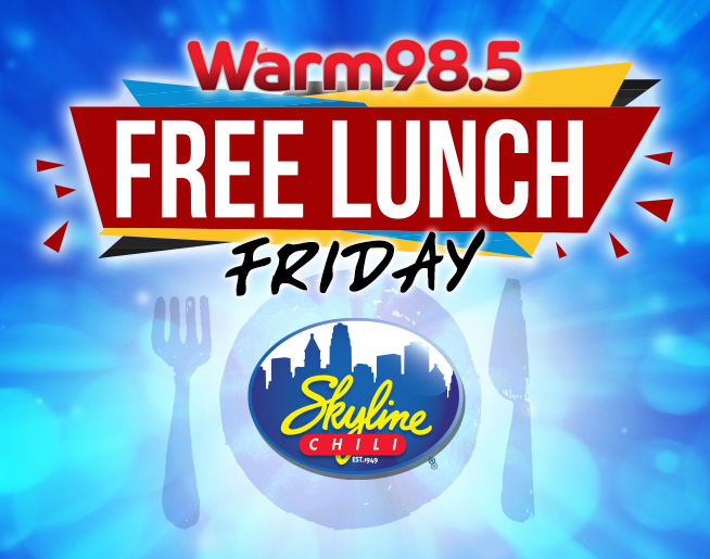 Warm 98.5 Skyline Chili Free Lunch Friday!            Register to win $50 in Skyline gift cards!