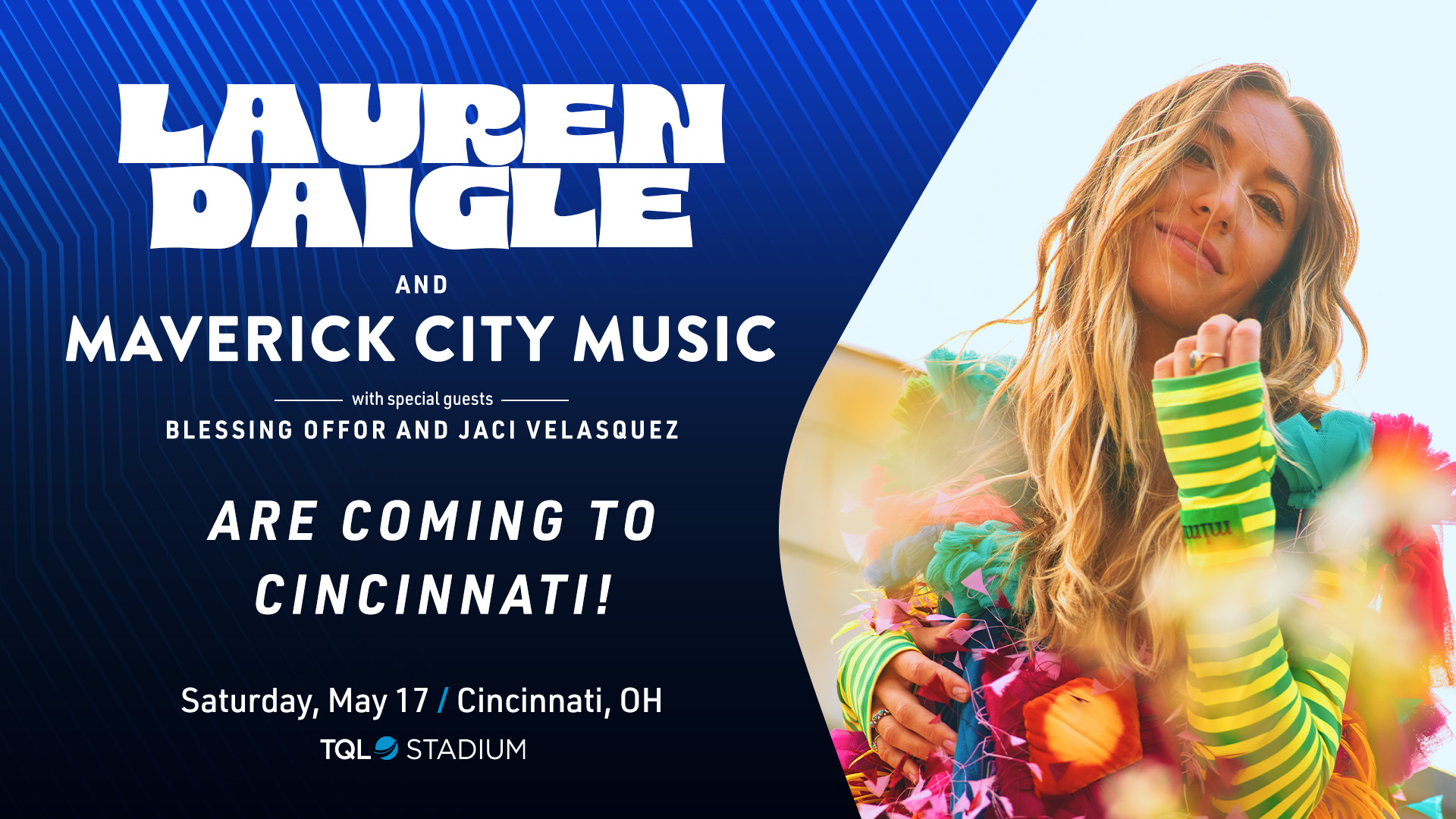 Win tickets to see Lauren Daigle at TQL Stadium with Josh Wolff in the 5PM Hour!