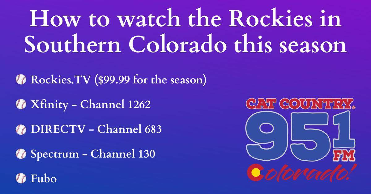 Where to watch the Rockies on TV in Southern Colorado this season