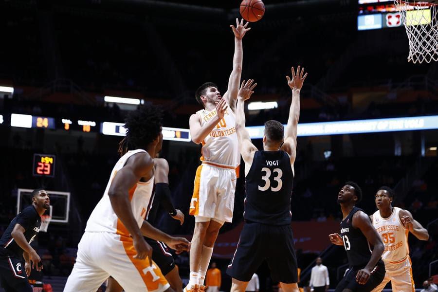 Vols Stave Off Bearcats for 65-56 Home Victory