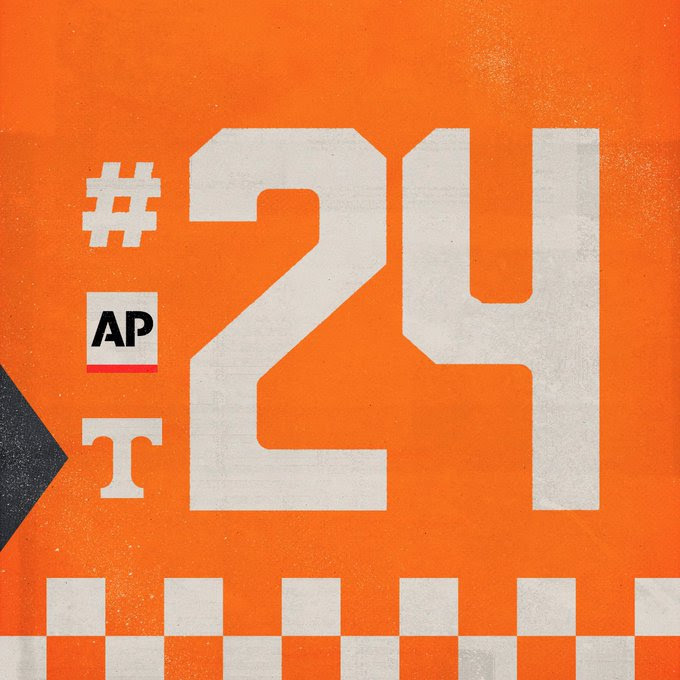 Vols Ranked 24th in AP Top 25