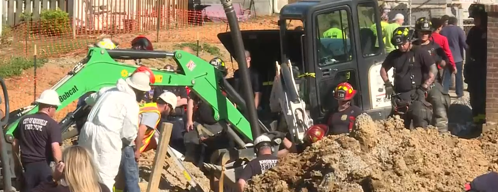 Two Men are Freed After Being Trapped in Trench Collapse at a Construction Site