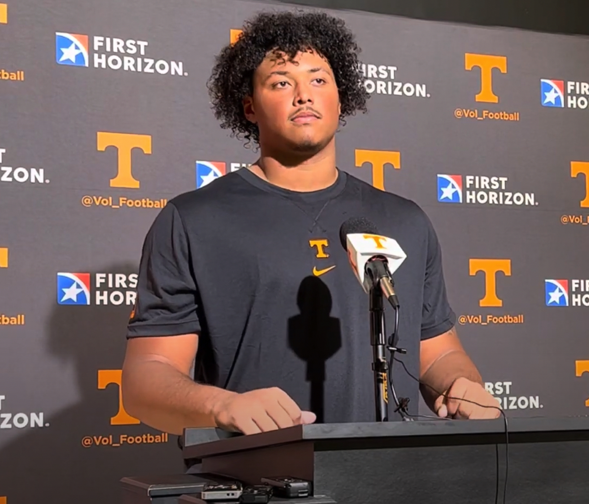 WATCH: Freshman DL Daevin Hobbs after Fall Practice Day 1