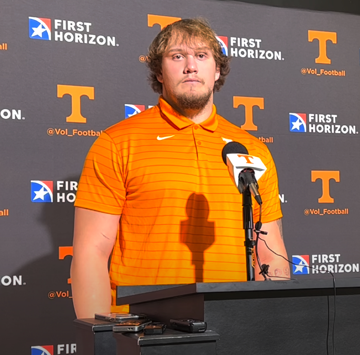 WATCH: Freshman OL Ayden Bussell after Fall Practice Day 1