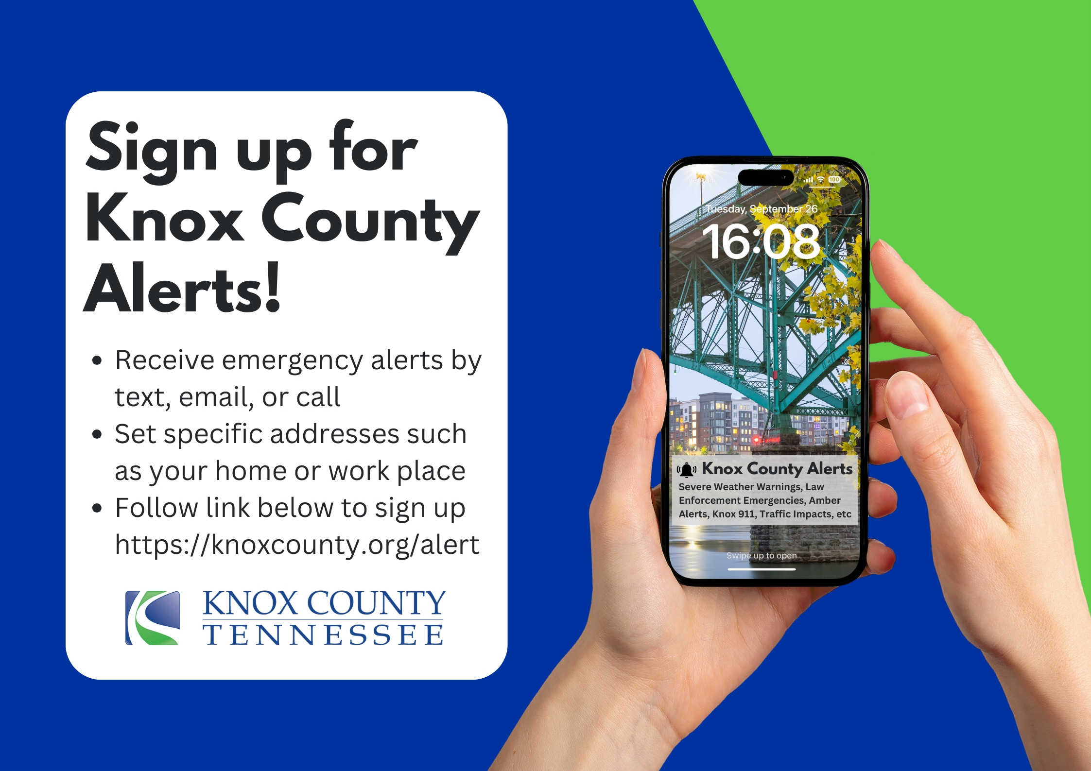 Knox County Mayor Jacobs Encourages Residents to Sign Up for E-Warning System