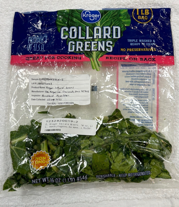 LISTERIA DETECTION LEADS TO COLLARD GREENS RECALL