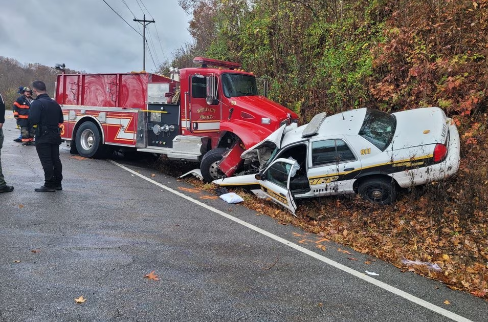 An Investigation is Underway in Scott County Following a Serious Crash Between a Police Cruiser and a Fire Truck