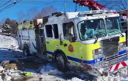 Fire Truck Flips While Responding to House Fire in Gibbs Community