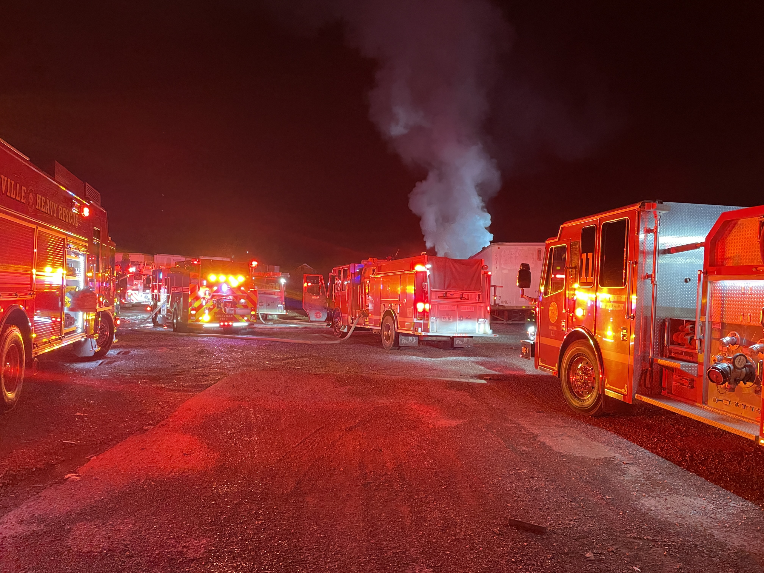 The Knoxville Fire Department is Investigating a Trailer Fire at a Recycling Facility