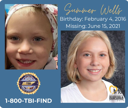 TBI says Amber Alert is Still Active for Now 8 Year-Old Summer Wells