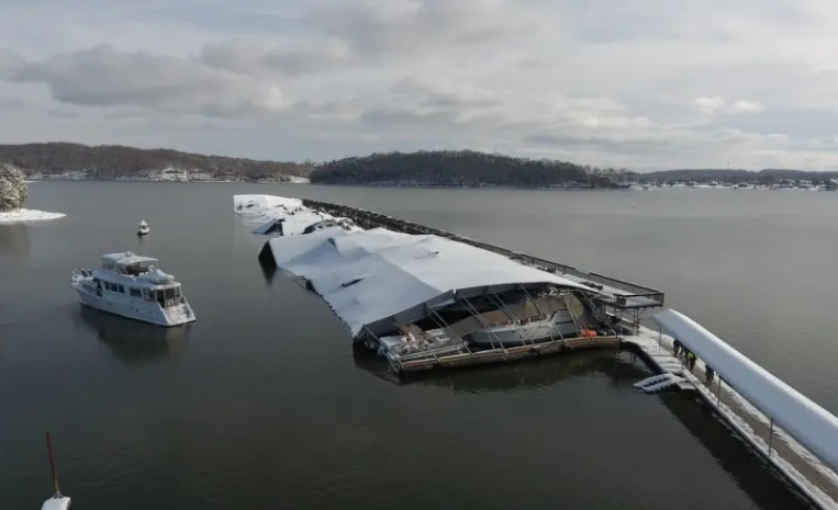 ‘No Wake Zone’ Temporarily Expanded after Dock Collapse at Fort Loudon Marina