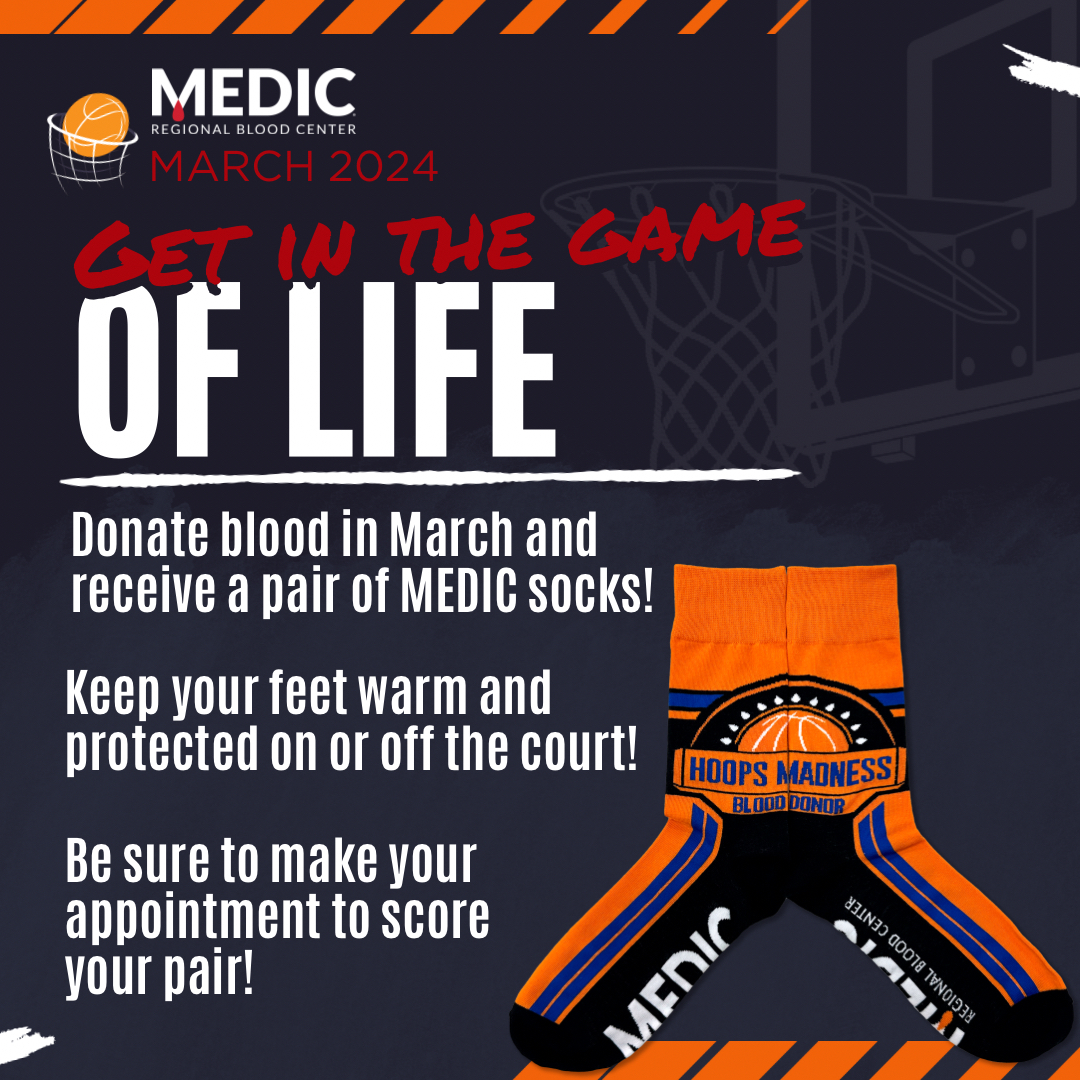 Medic Regional Blood Center is Celebrating the Madness This Month