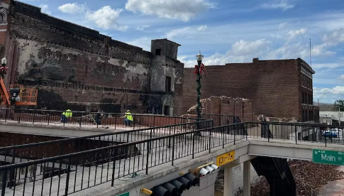 Demolition of a Downtown Morristown Building Damaged by Fire Continues, Officials Hope to Re-Open Main Street Soon