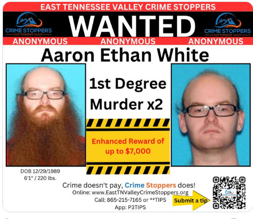 Reward Increases for Fugitive on TBI’s Most Wanted List Wanted for Two Counts of First-Degree Murder in Grainger County