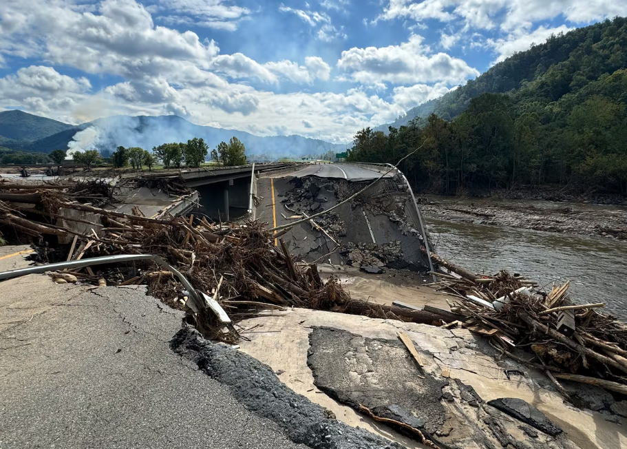 Governor Bill Lee Surveying Storm Damage in East Tennessee and Says Repairing Damaged Interstates is Essential