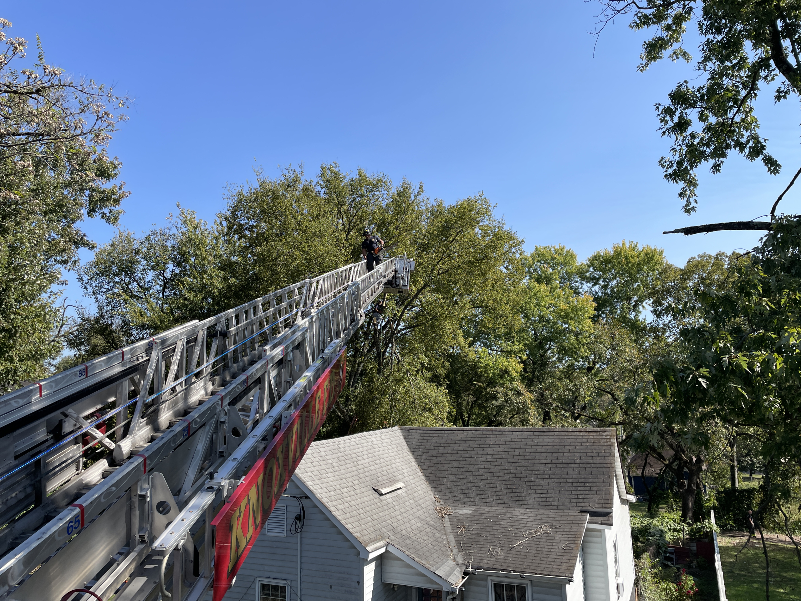 Knoxville Fire Department Crews Rescue a Man from a Potentially Dangerous Situation