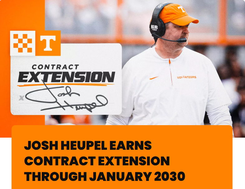 Josh Heupel Earns Contract Extension Through January 2030