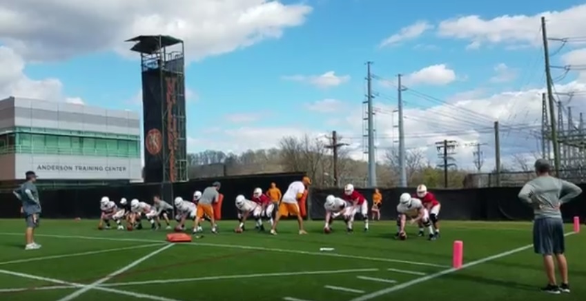 Video: UT Quarterbacks at spring practice 4
