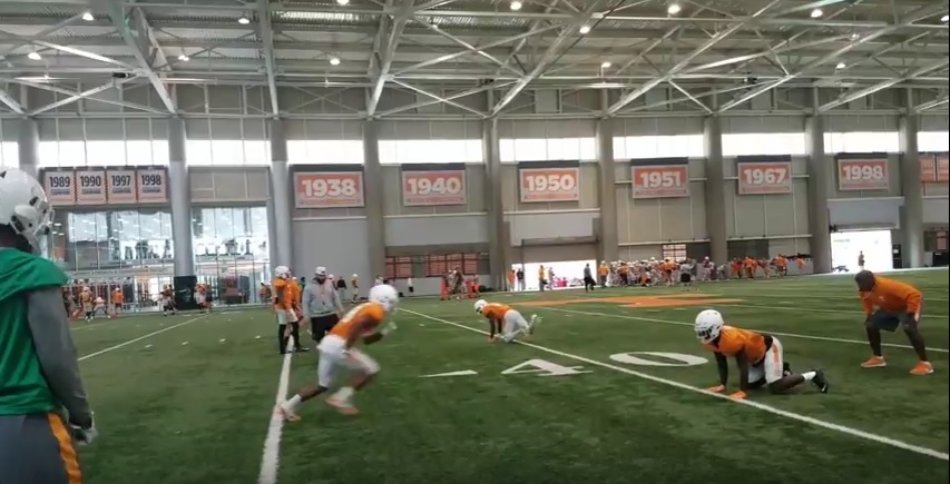 Video: Charlton Warren works with the defensive backs – practice 13