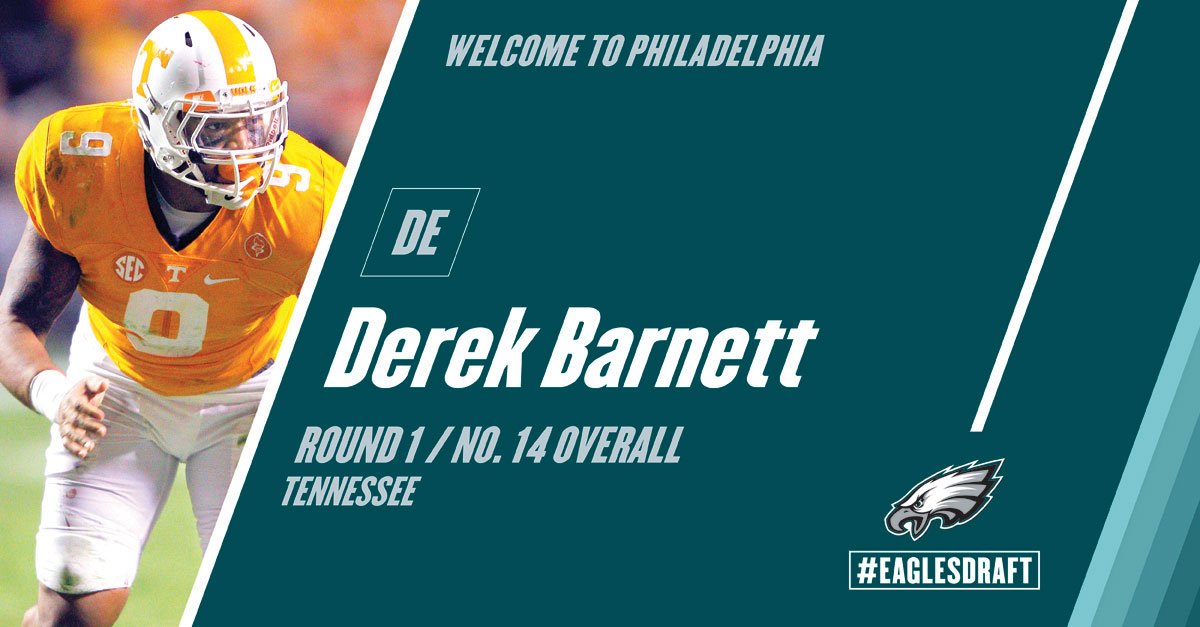 Philadelphia Eagles select Derek Barnett #14 overall