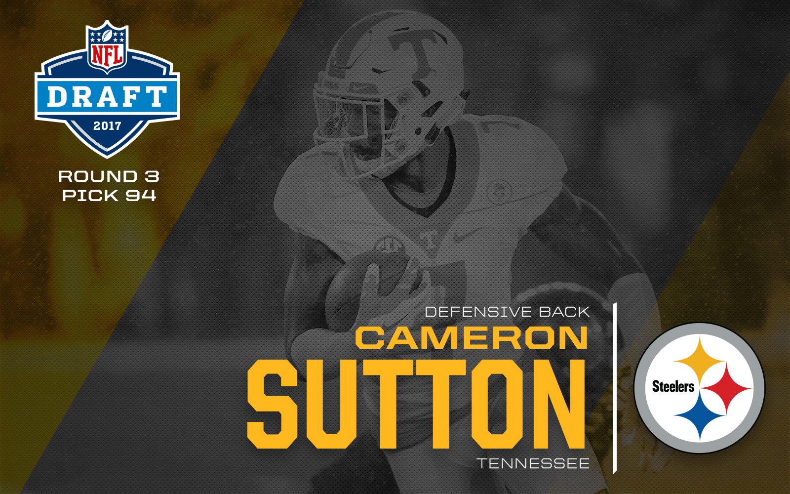 Steelers select Cam Sutton in 3rd Rd #94 overall in NFL Draft