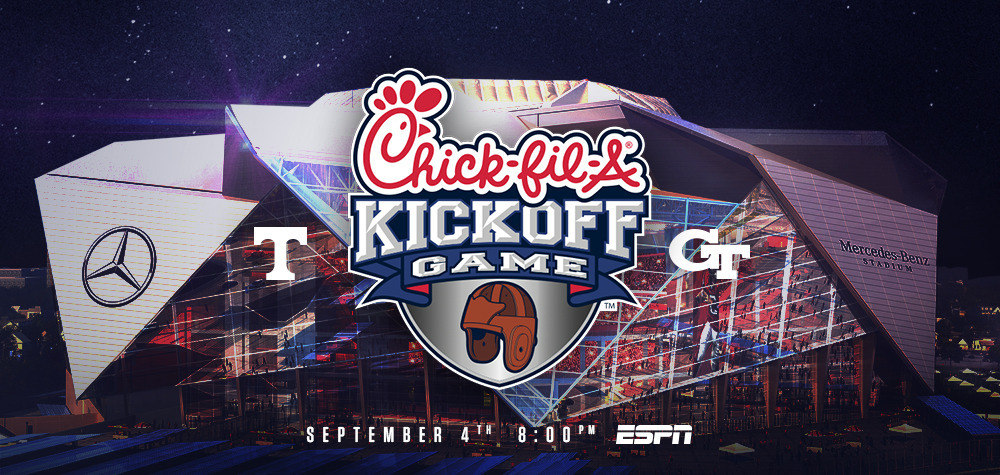 UT vs. GT Chick-fil-A Kickoff Game in Atlanta Set For 8pm On ESPN