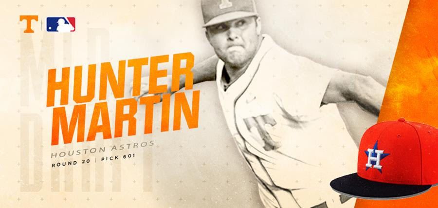 Hunter Martin 20th round pick in MLB Draft by Astros