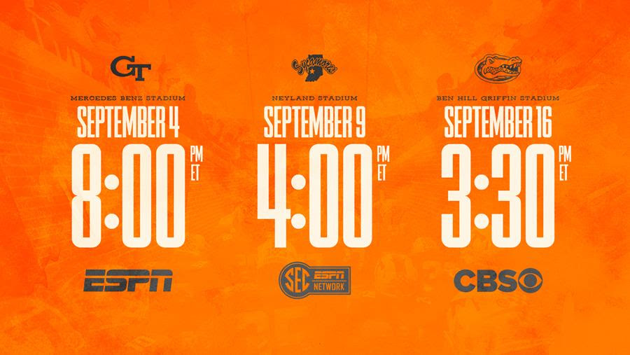 Vols-Indiana State Week 2 Set for 4 p.m. on SEC Network