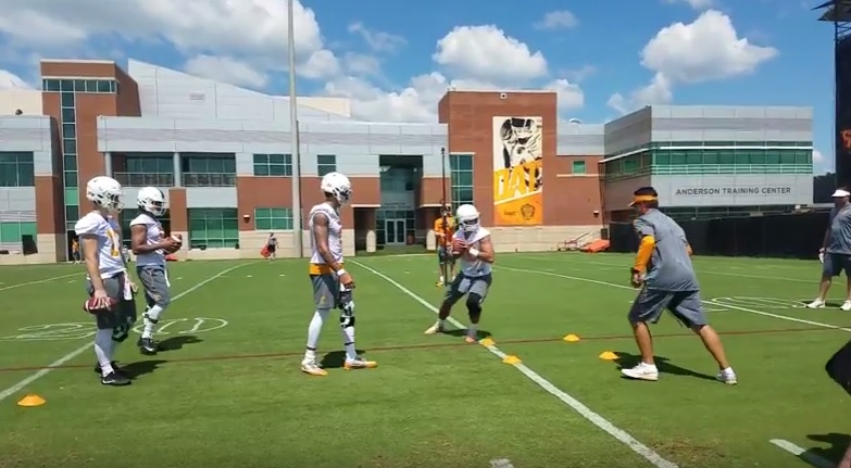 Video: Fall practice 1 – Tennessee quarterbacks
