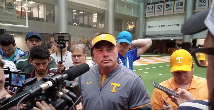 Video – Butch Jones announces OT Chance Hall is out for the year, needs surgery and will redshirt