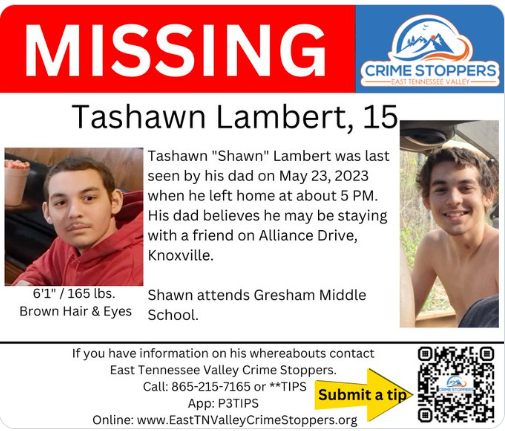 East Tennessee Valley Crime Stoppers is Asking for Help to Find a Missing Knoxville Teen