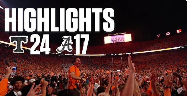 Highlights Tennessee vs. Alabama 10/19/24