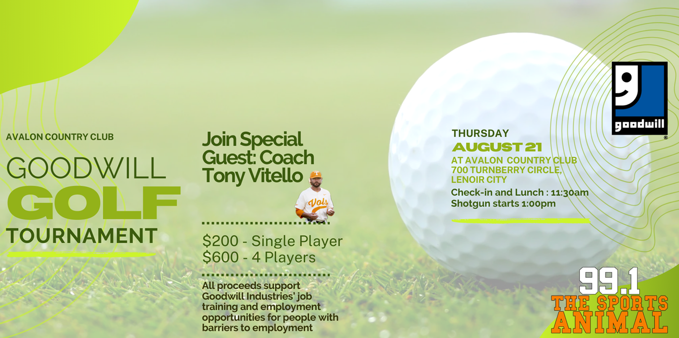 15th Annual Goodwill Golf Classic Featuring Tony Vitello- 8/21