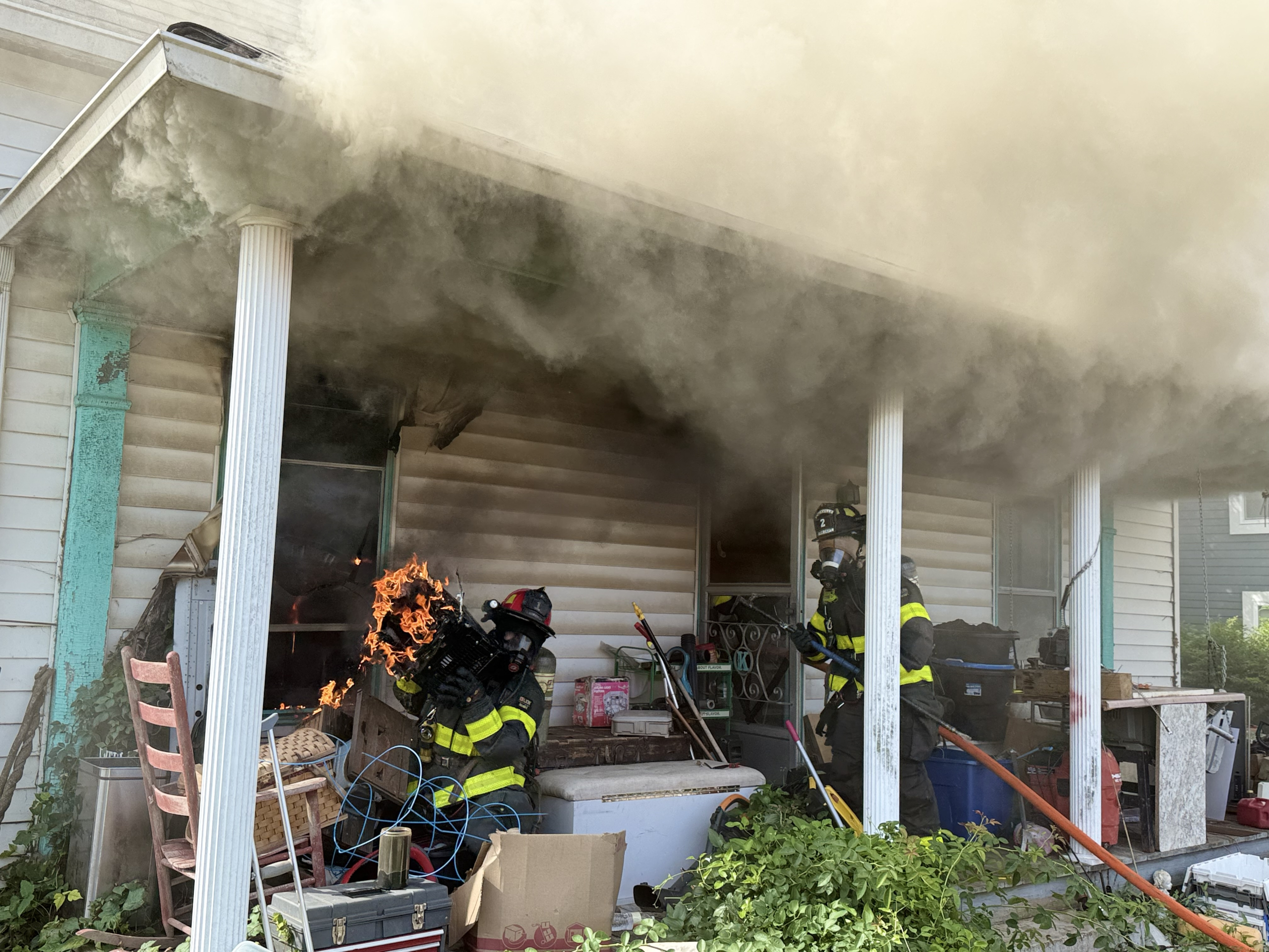Two People and One Dog Displaced after Knoxville House Fire