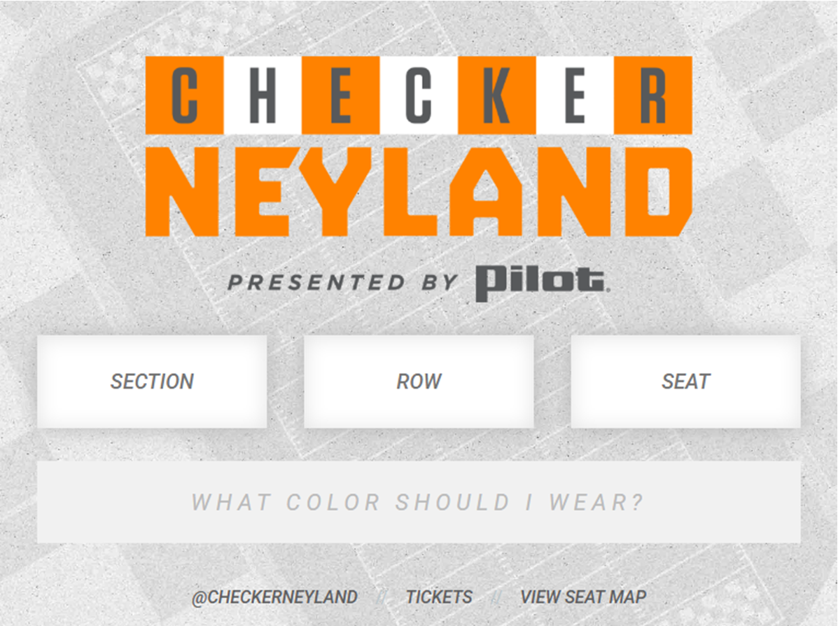 CHECKER NEYLAND FOR THE GEORGIA GAME!